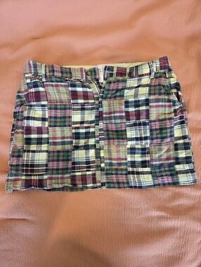 Tartan Patchwork Cotton Mini Skirt - Multicolor